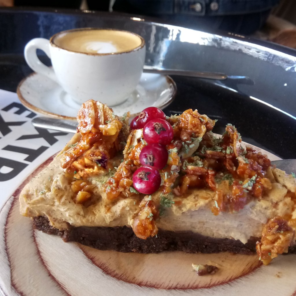 Honest Greens dessert pumpkin coco spice cake specialty coffee