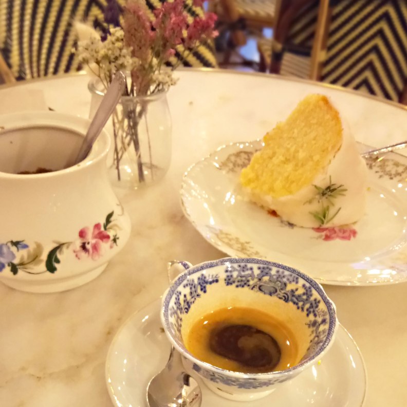 Camelia Art Cafe espresso and rosemary cake